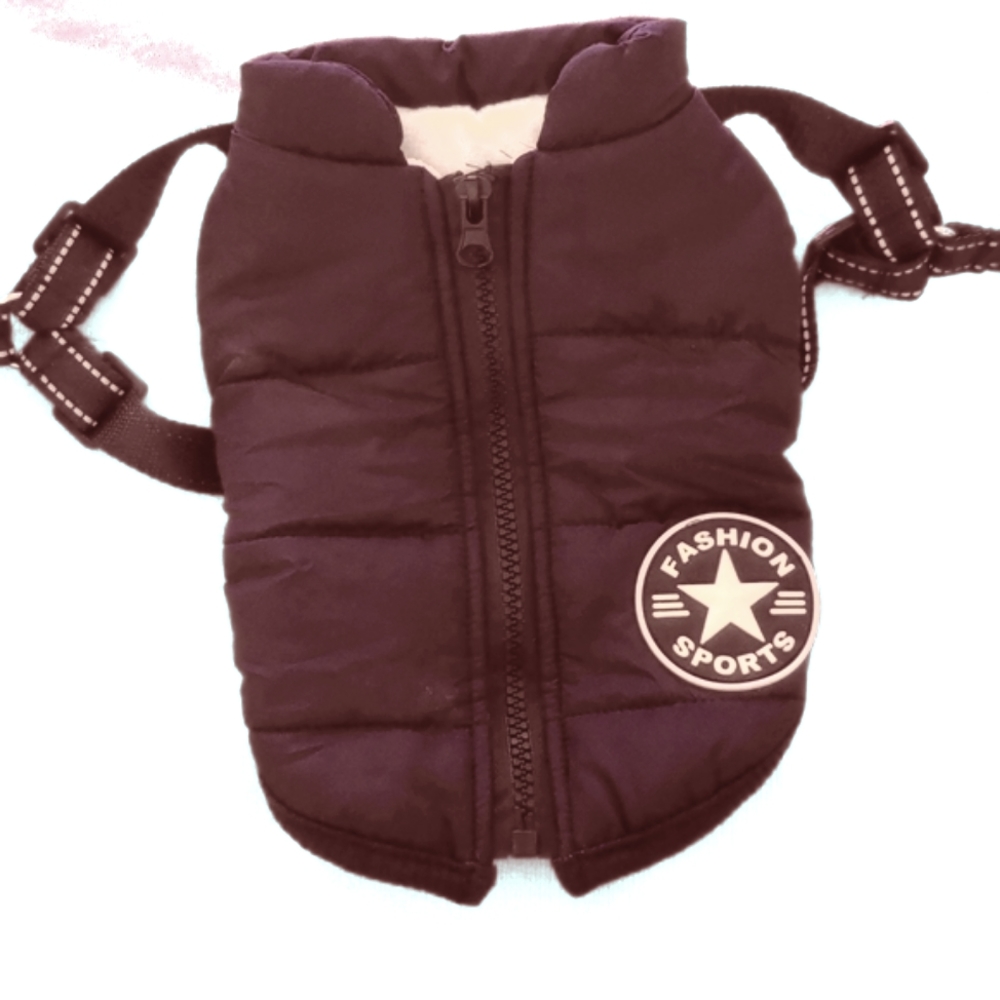 Small Dog Puffer Vest Sherpa Lined